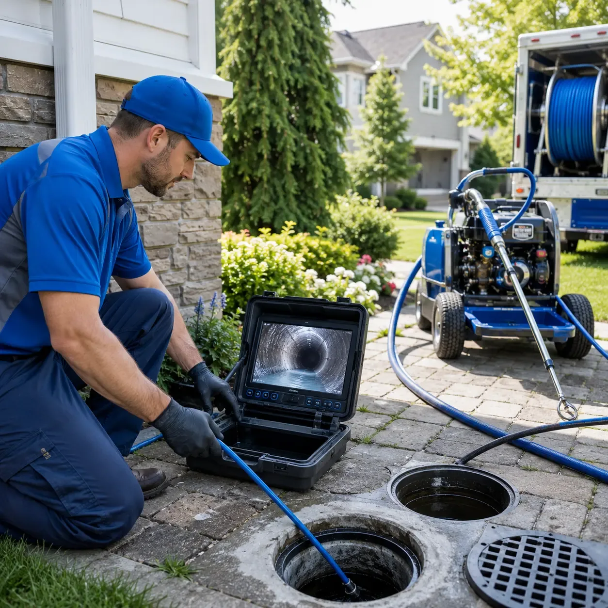 Outdoor drain cleaning professionals serving Farmingdale, ME
