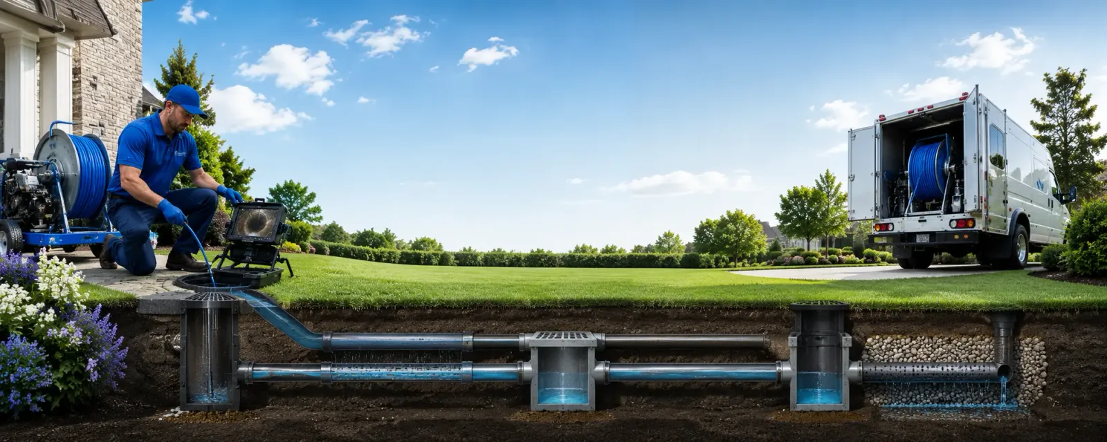 Outdoor drain cleaning information for Farmingdale, ME